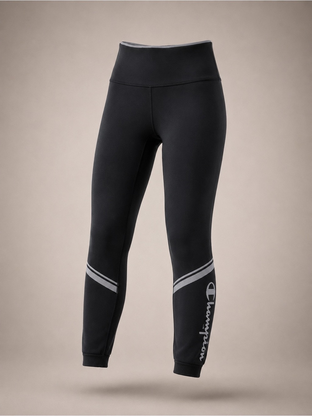 Champion Black High-Waist Logo Leggings - Picture 1 of 4